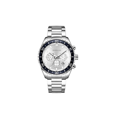 Polo Exchange Stainless Steel Round Silver Watch