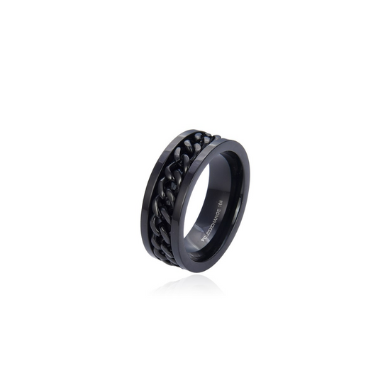 Polo Exchange Black Stainless Ring