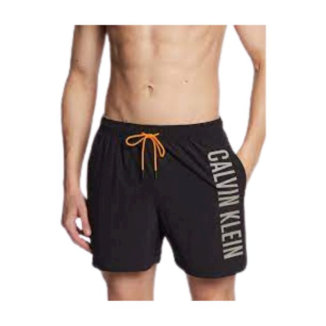 Calvin Klein Medium Drawstring Logo Black Swim Shorts
