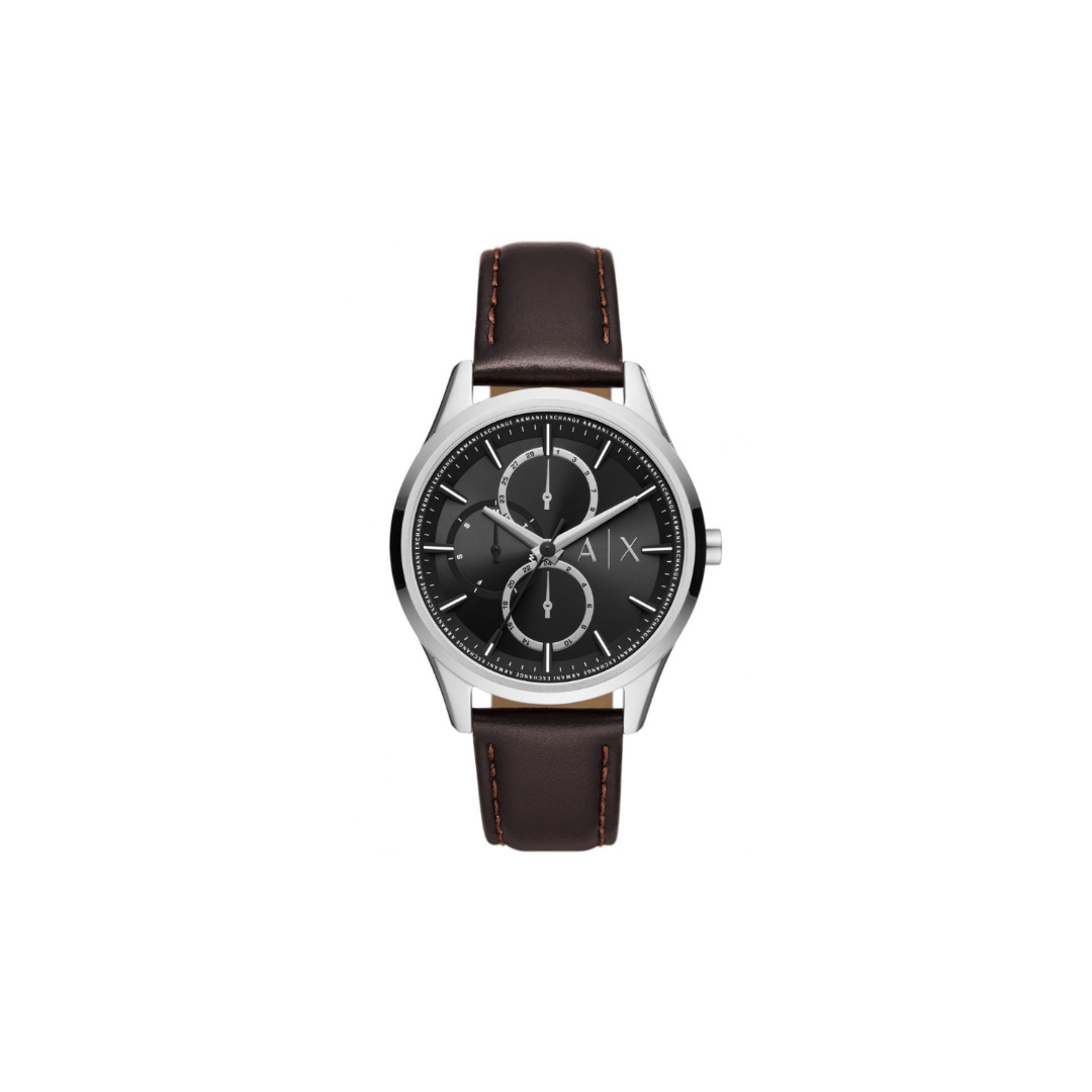 Armani Exchange Dante Stainless Steel Brown Leather Watch