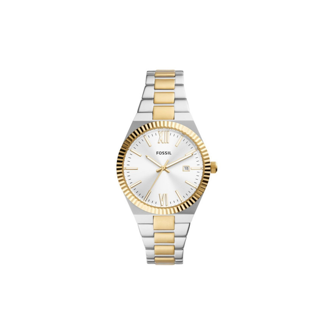 Fossil Scarlette Three-Hand Date Two-Tone Stainless Steel Watch