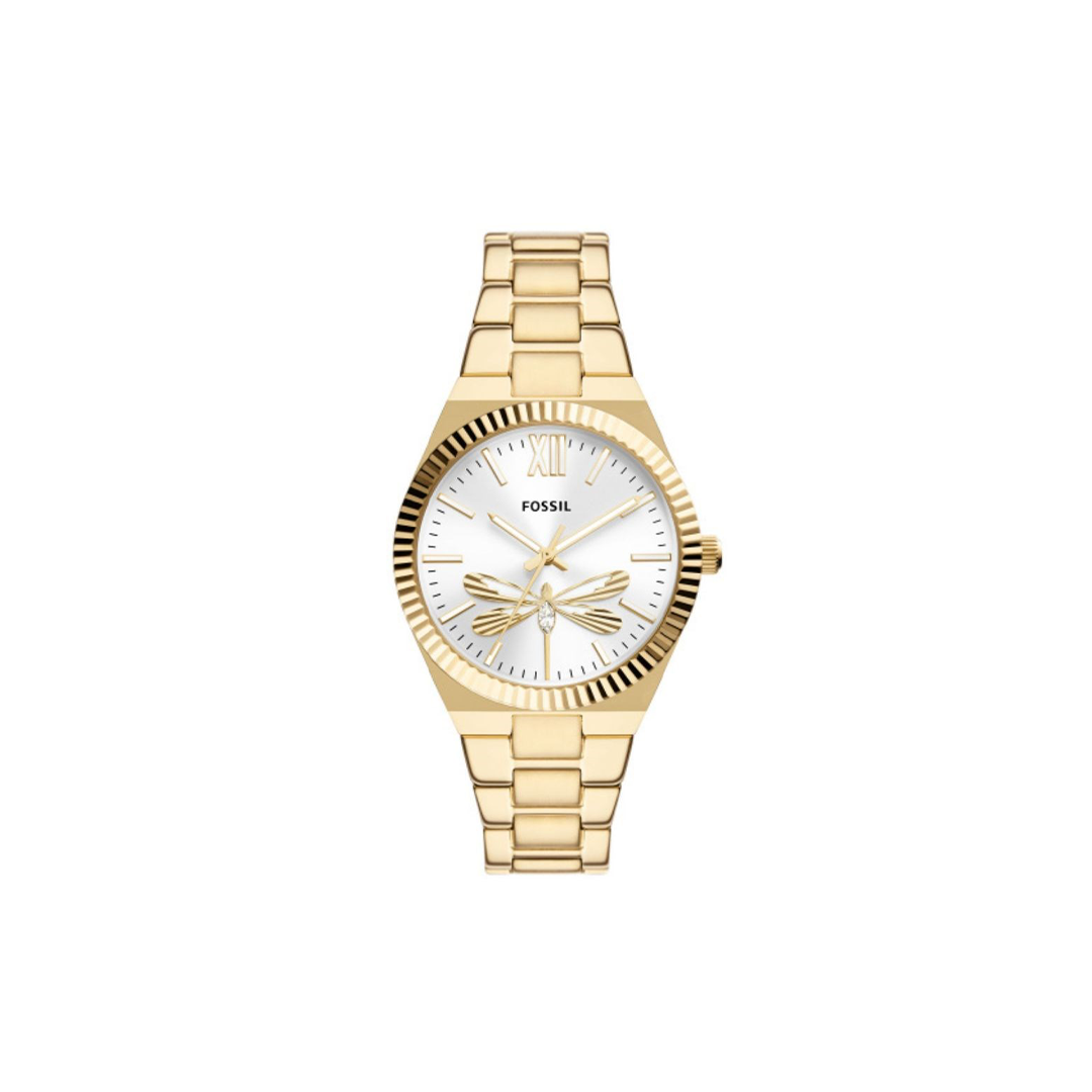 Fattal Beauty – Buy Fossil Scarlette Three-Hand Gold-Tone Stainless ...