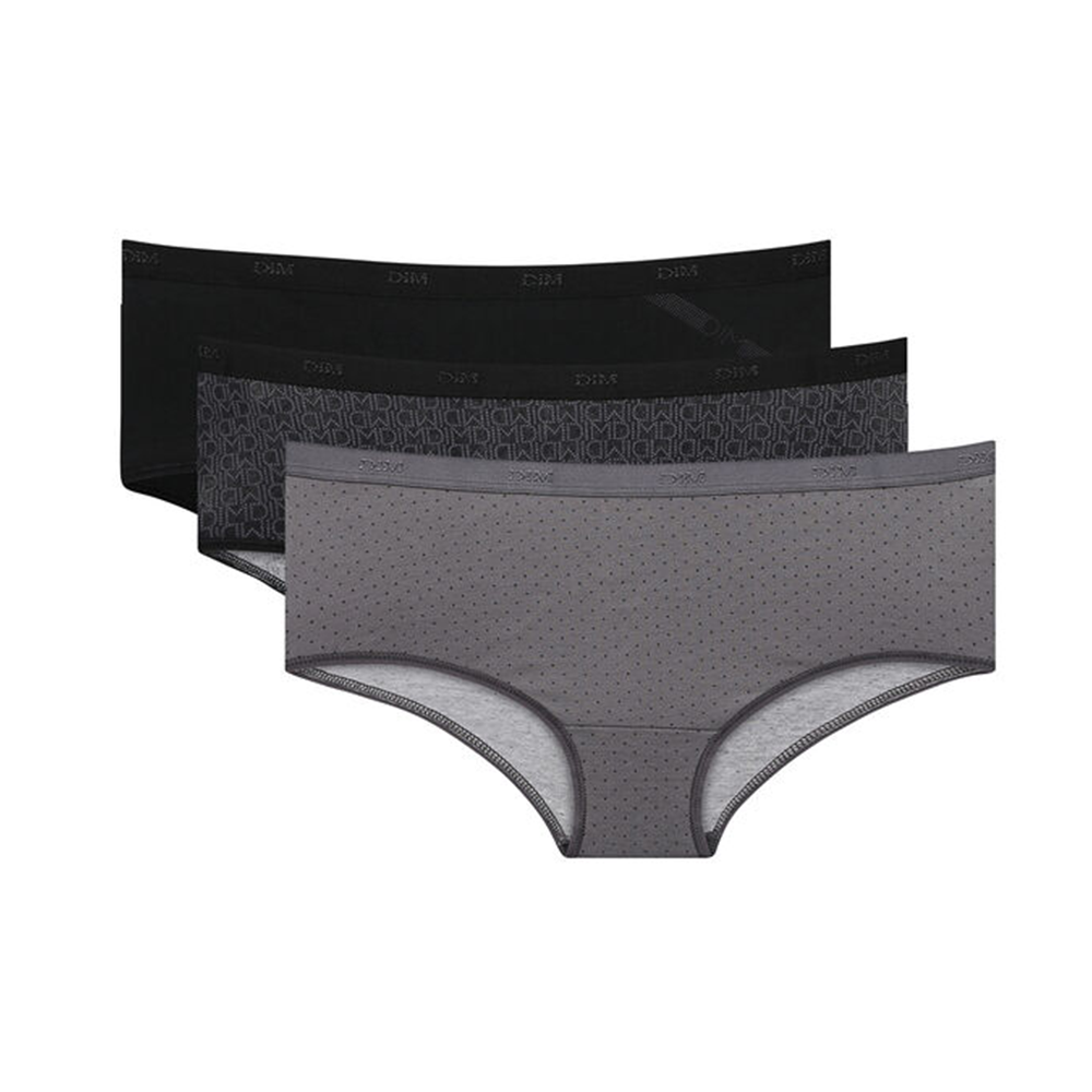 Dim Les Pockets Pack Of 3 Panties Knickers In Black