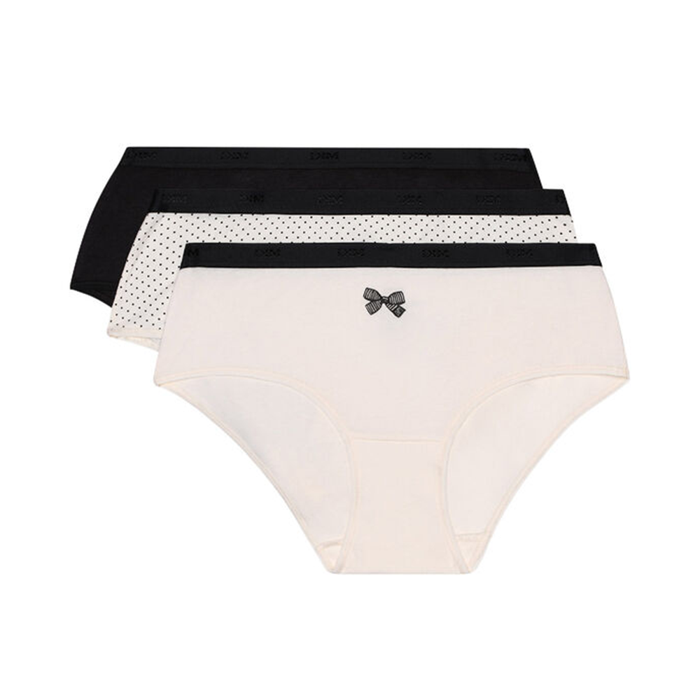 Dim Les Pockets Pack Of 3 Panties Knickers With Black Bow