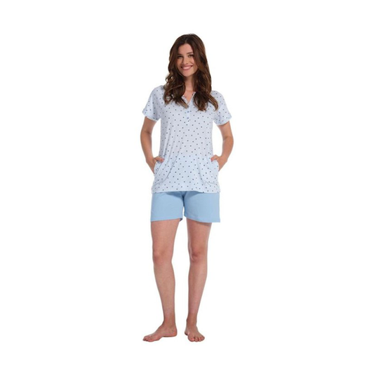 PASTUNETTE DARK BLUE COTTON SHORTAMA PASTUNETTE DARK BLUE COTTON SHORTAMA