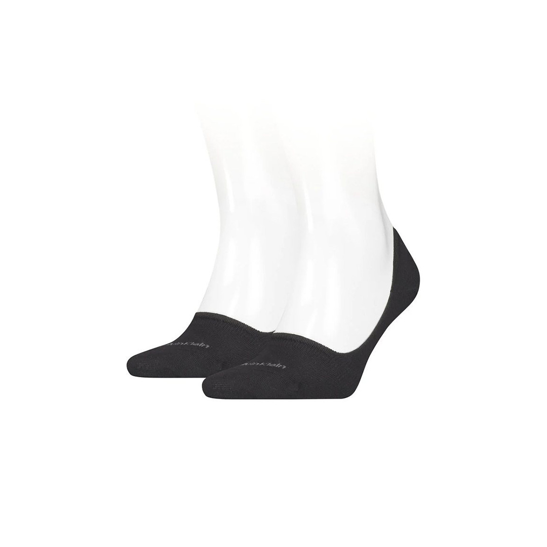 Calvin Klein 2 Pack Footie Mid Cut Black Socks