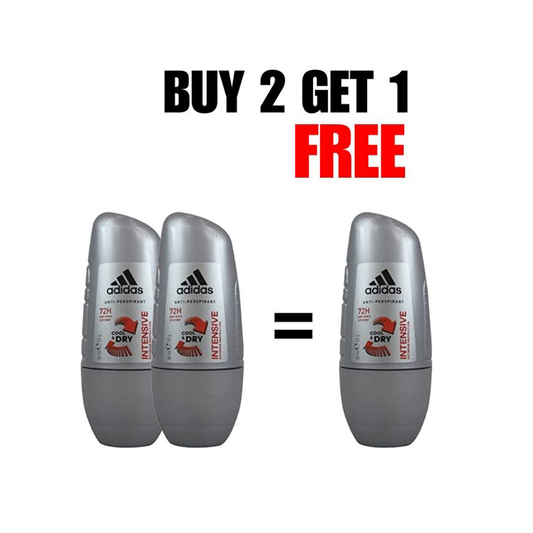 Adidas Intensive Roll On 50ml, Pack of 2&1 Free