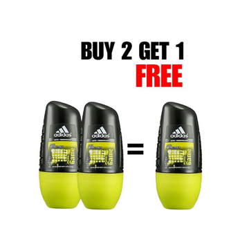 Adidas Men Pure Game Roll On , Pack of 2&1 Free