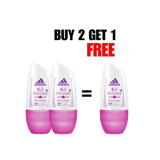 Adidas Women Cool & Care 6In1 Roll On , Pack of 2&1 Free