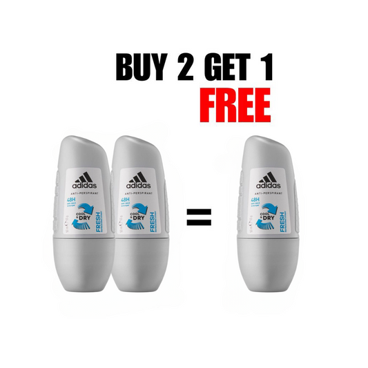 Adidas Men Cool & Dry Fresh Roll On , Pack of 2&1 Free