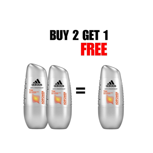 Adidas Men Adipower Roll On , Pack of 2&1 Free