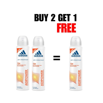 Adidas Women Adipower Anti-perspirant Deodorant , Pack of 2&1 Free