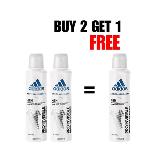 Adidas Women Invisible Deodorant , Pack of 2&1 Free
