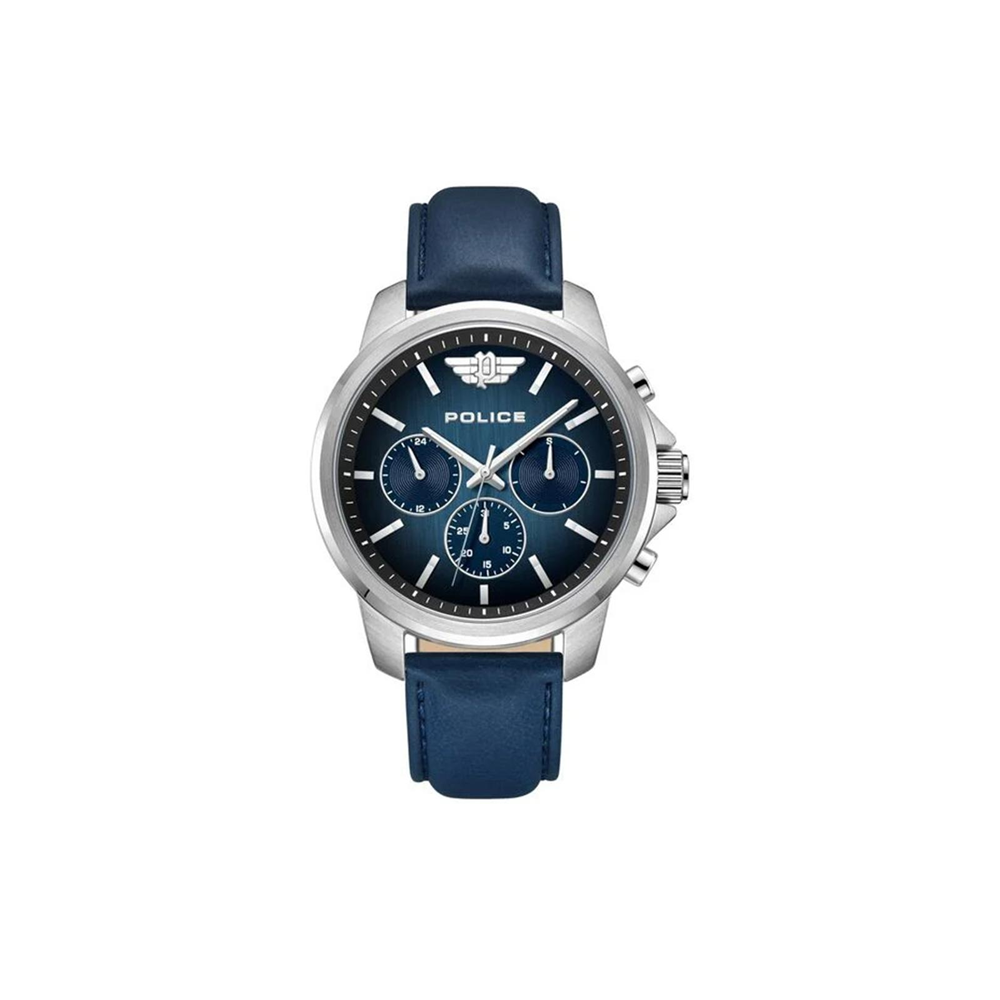 Police Chronograph Stainless Steel Leater Watch PEWJF0006301
