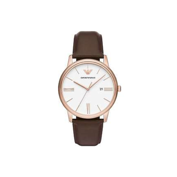 Emporio Armani Brown Leather Watch