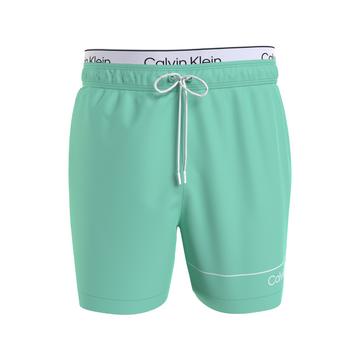 Calvin Klein Double Waistband Swim Shorts Aqua