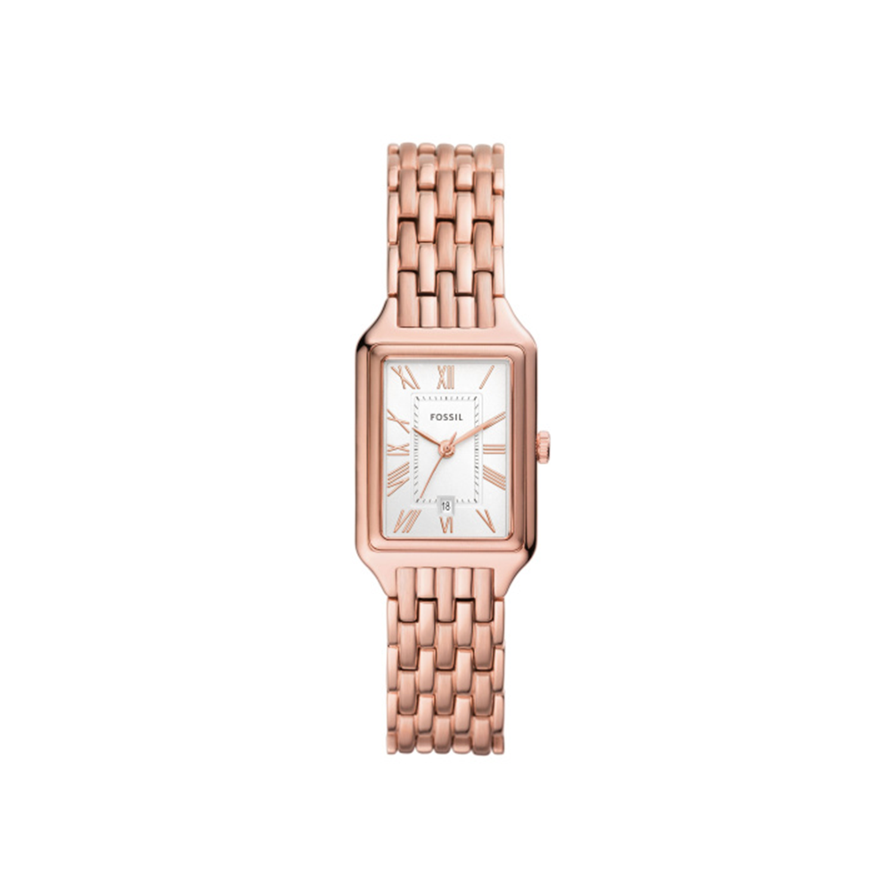 Fossil Raquel Three-Hand Date Rose Gold-Tone Stainless Steel Watch