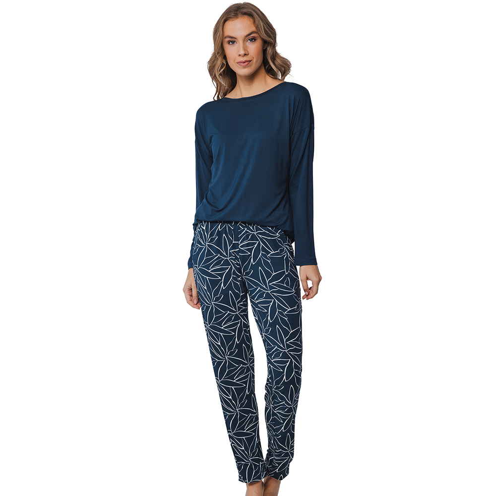 Pastunette Pyjama Set Of  Long Sleeved Top With Printed Pants