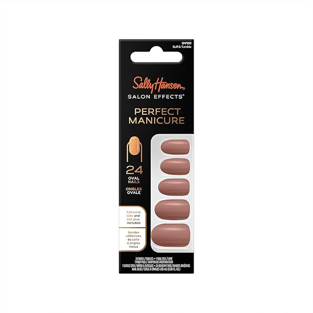 Sally Hansen Salon Effect Perfect Fake Nails Kit Oval Buff & Trumble