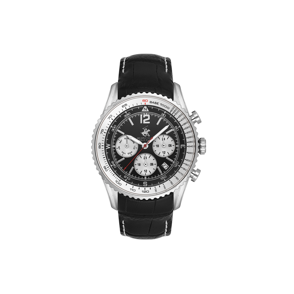 Beverly Hills Leather Black Watch For Him BP3723X.351