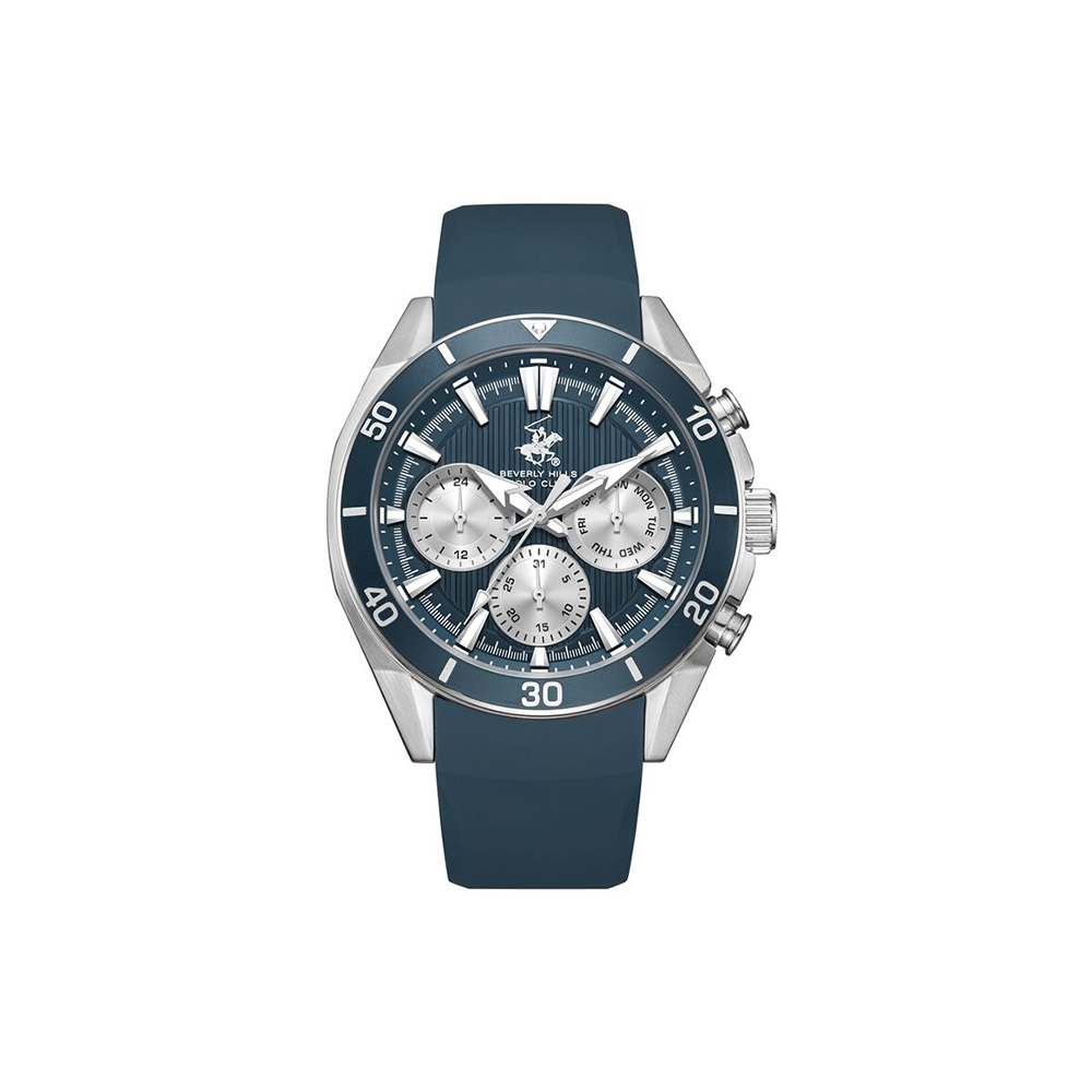 Beverly Hills Blue Silicone Watch For Him BP3730X.366
