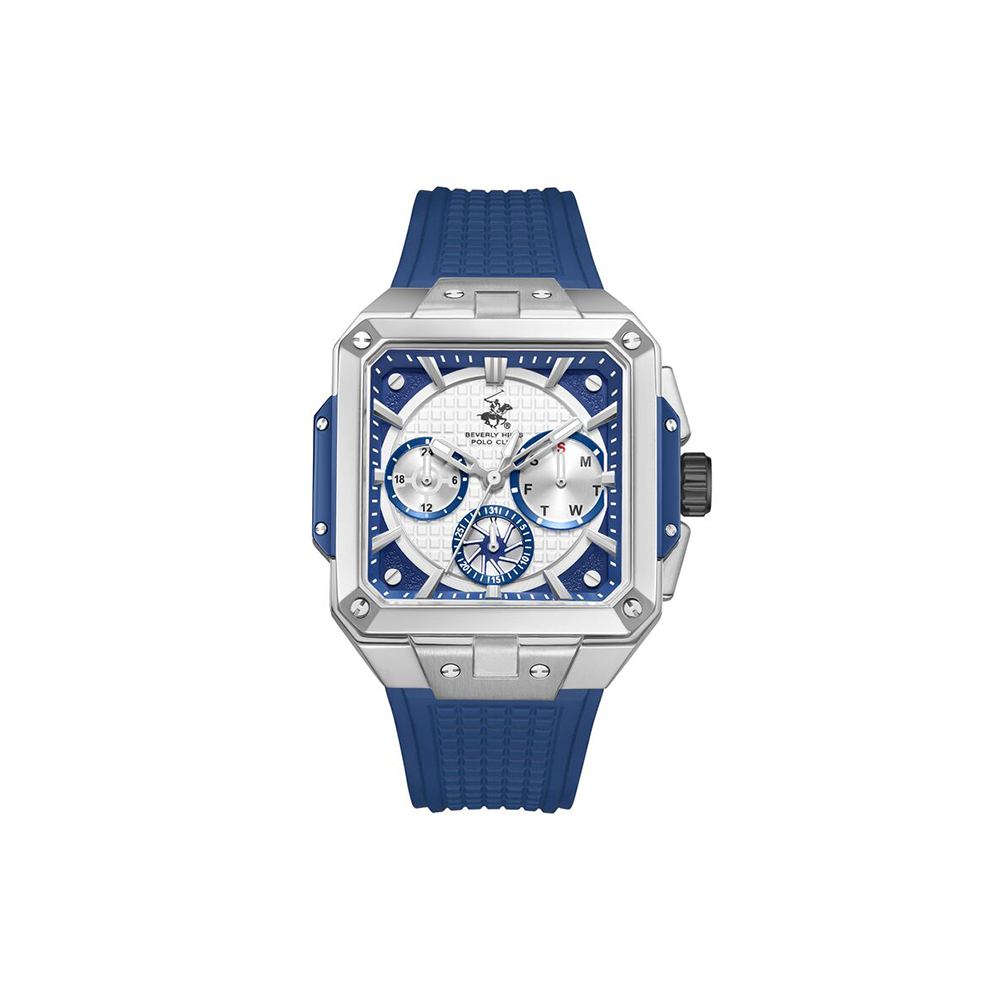 Beverly Hills Dark Blue Silicone Watch For Him BP3742X.339