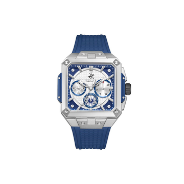 Beverly Hills Dark Blue Silicone Watch For Him BP3742X.339