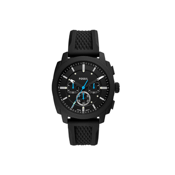 Fossil Machine Chronograph Black Silicone Watch
