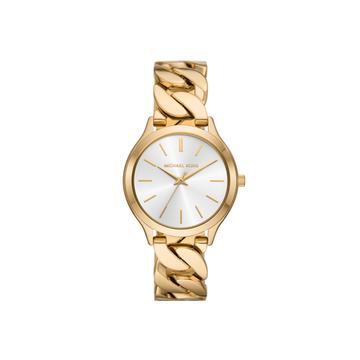Michael Kors Runway Three-Hand Gold-Tone Stainless Steel Watch