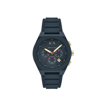 Armani Exchange Chronograph Blue Silicone Watch