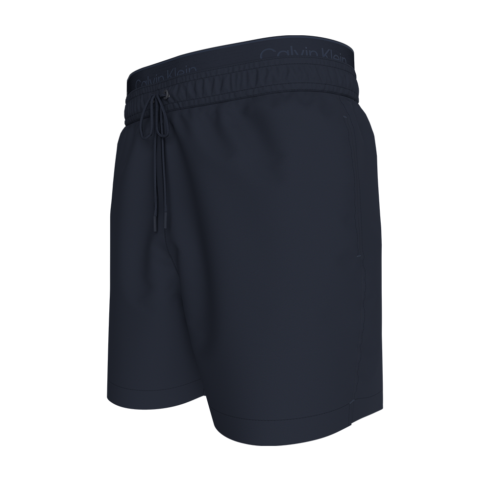 Calvin Klein Double Waistband Swim Shorts CK Meta Legacy Navy Blue