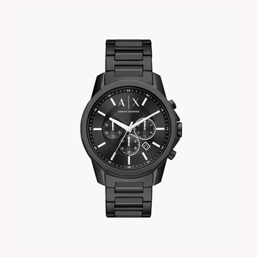 Armani Exchange Chronograph Black Stainless Steel Watch AX1722