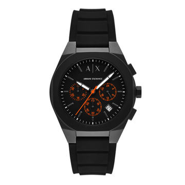 Armani Exchange Sync Chronograph Black Silicone Watch AX4198