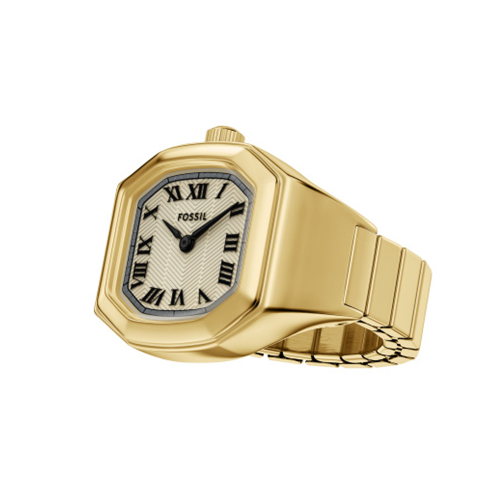 Fossil Harlow Watch Ring Two-Hand Gold-Tone Stainless Steel Watch ES5446