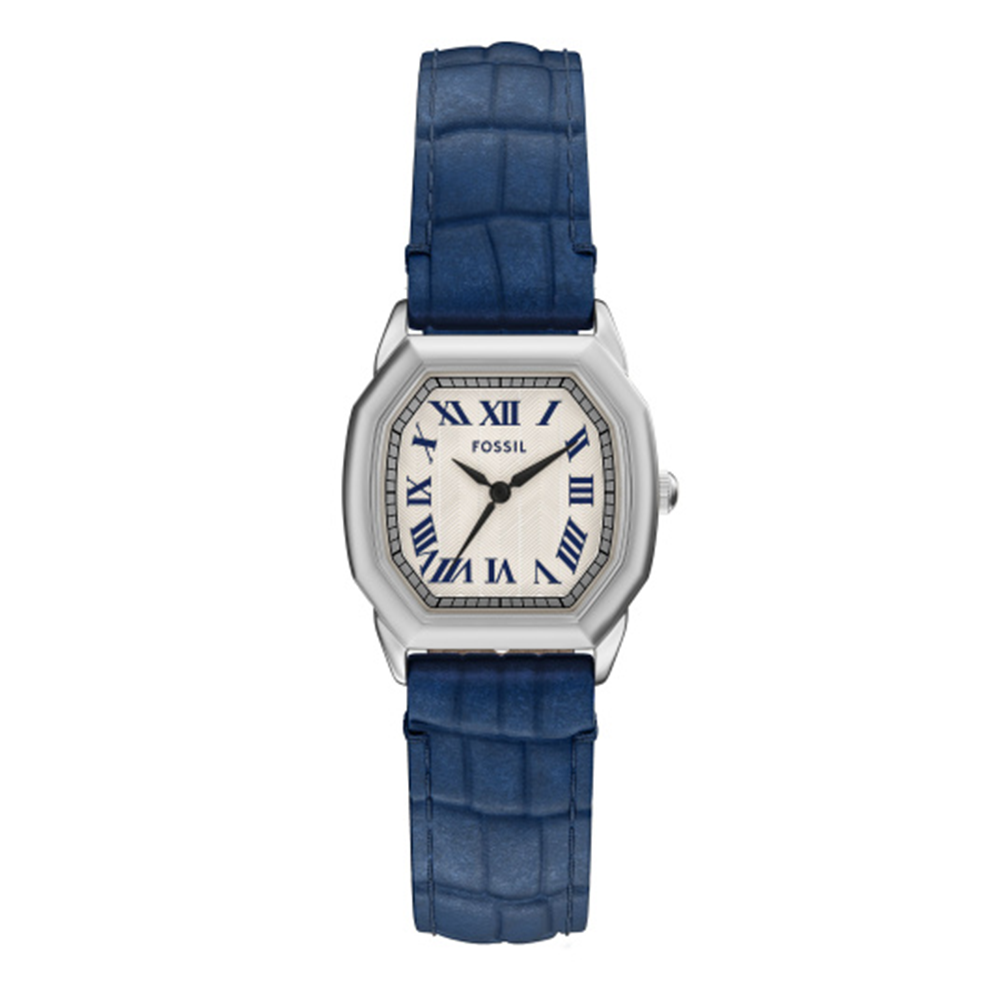 Fossil Harlow Three-Hand Navy Croco LeatHer Watch ES5425