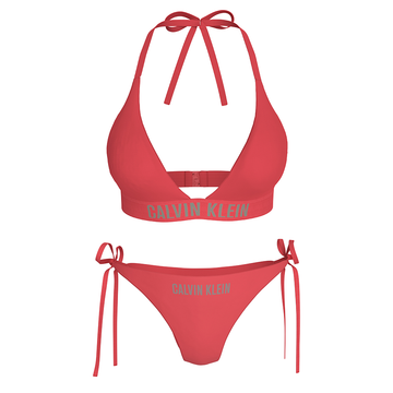 Calvin Klein Halter Triangle Bikini Swim - Intense Power Red