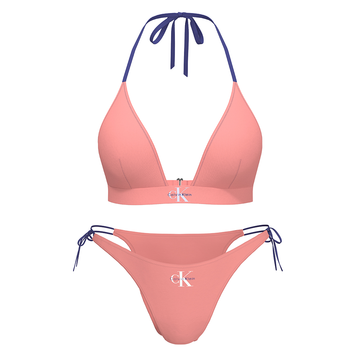 Calvin Klein Halter Triangle Swim - CK Monogram Corail