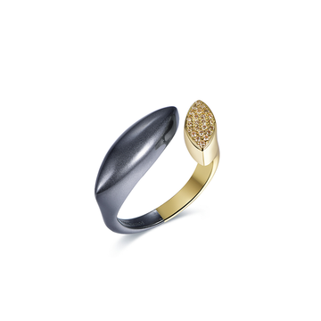 Polo Exchange Ring Gold And Black With White